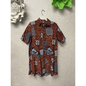 Grass Field Orange/Blue Dress Size 10